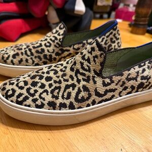 Rothy’s Leopard Print Slip-On Sneakers